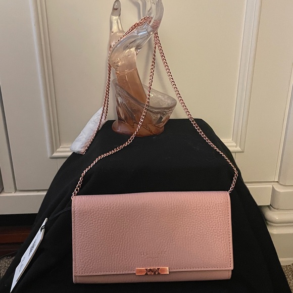 Ted Baker Blush Pink Wallet on Chain Crossbody - Picture 6 of 6